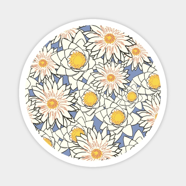 Daisy white flowers Magnet by Nezumi1998